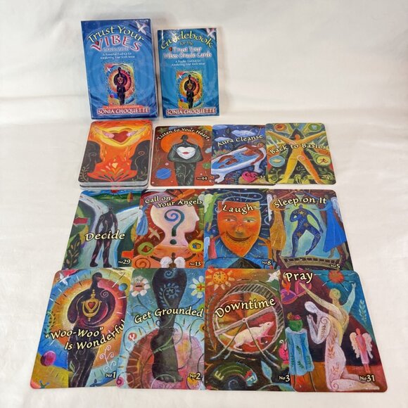 Trust Your Vibes Oracle Cards Set Sonia Choquette 52 Card w Guide Book Complete - Picture 4 of 9